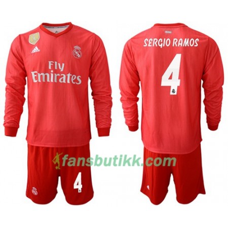 Fotballdrakt Real Madrid Sergio Ramos 4 Barn Tredjetrøye 2018-2019 Langermet